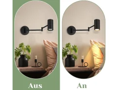 Outlet NETTLIFE Aplique Interior - Aplique Vintage Dormitorio GU10 - Sin Bombilla Negro
