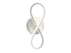 NETTLIFE Aplique LED de pared negro de 7 W, diseño curvo, cálido de 3000 K para escaleras interiores Blanco Outlet