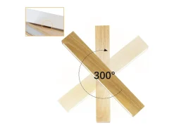 NETTLIFE Aplique LED de Pared Interior: Lámpara de de Madera Moderna de 52 CM Diseño Arriba y Abajo Lámpara de Escalera de 17 W 3000 K Blanco Cálido Marru00f3n