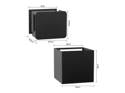 NETTLIFE Aplique Para Pared-Aplique LED Interior/Exterior: juego de 2 lámparas de exterior cálido IP65 Aplique de exterior G9 Blanco