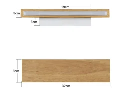NETTLIFE Aplique Para Pared-Aplique LED para Interiores - Lámpara de de Madera Moderna de 32 CM Lámpara de Escalera con Diseño Arriba y Abajo 11W 3000K Blanco Cálido Marru00f3n