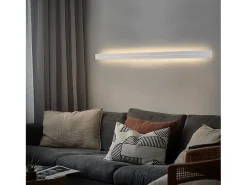 NETTLIFE Aplique LED para Interiores - Dormitorio Moderno Lámpara de Pasillo Blanca cálida de 100 cm Lámpara de Escalera Blanca de 31 W Blanco Online