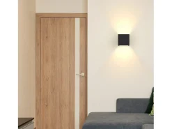 NETTLIFE Aplique Para Pared-Aplique LED Pared, Iluminación Negra, Exterior 5W, Foco Arriba Abajo, IP65, 3000K Blanco Cálido Negro