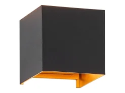 NETTLIFE Aplique Para Pared-Aplique LED 3W - G9 Interior / Exterior y Dorado, Impermeable Doble Haz Orientable IP65 230V 3000K Negro