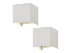 Sale NETTLIFE Aplique LED 5W,2 piezas - Aplique Exterior/Interior, Doble Haz Regulable Impermeable IP65 230V 3000K Blanco