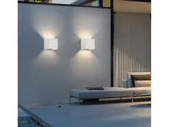 NETTLIFE Aplique LED 5W,4 piezas - Aplique Exterior/Interior, Doble Haz Regulable Impermeable IP65 230V 3000K Blanco