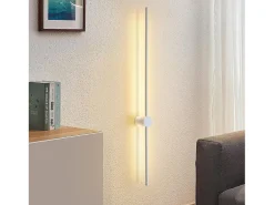 Online NETTLIFE , aplique mural LED interior moderno, cálido 3000 K, orientable, de 100 cm. Blanco