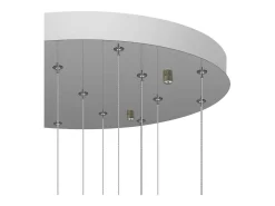 NETTLIFE . Colgante para mesa de comedor de altura ajustable. Colgante de vidrio. -Lámpara colgante. Moderno para jaula de escalera. Lustrera de 15 llamas. Gris antracita Online