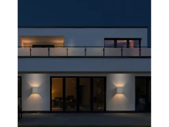 Outlet NETTLIFE Conjunto de 4 Lámparas LED para Muro Exteriores, Blanco Caliente IP65, Antracita, para Casa, Dormitorio, Escalera Gris