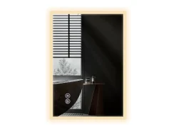 Hot NETTLIFE Espejo con luz - 60x80cm Espejo de pared LED Vidrio antireflejo Espejo de baño con espejo táctil Transparente