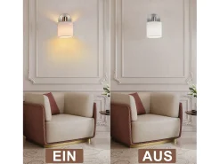 New NETTLIFE Foco Ajustable 350° E14 Max 40W Lámpara de Pared Moderna de Níquel para Pasillo para Sala de Estar Dormitorio Cocina Gris
