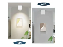 Clearance NETTLIFE Foco de superficie GU10 Foco de superficie cuadrado de 40 W, plafón de yeso pequeño y moderno Blanco