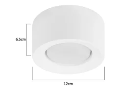 NETTLIFE Plafón-Foco de superficie redondo Lámpara de superficie montada Gx53 Lámpara de techo moderna pequeña de 10 W Blanco