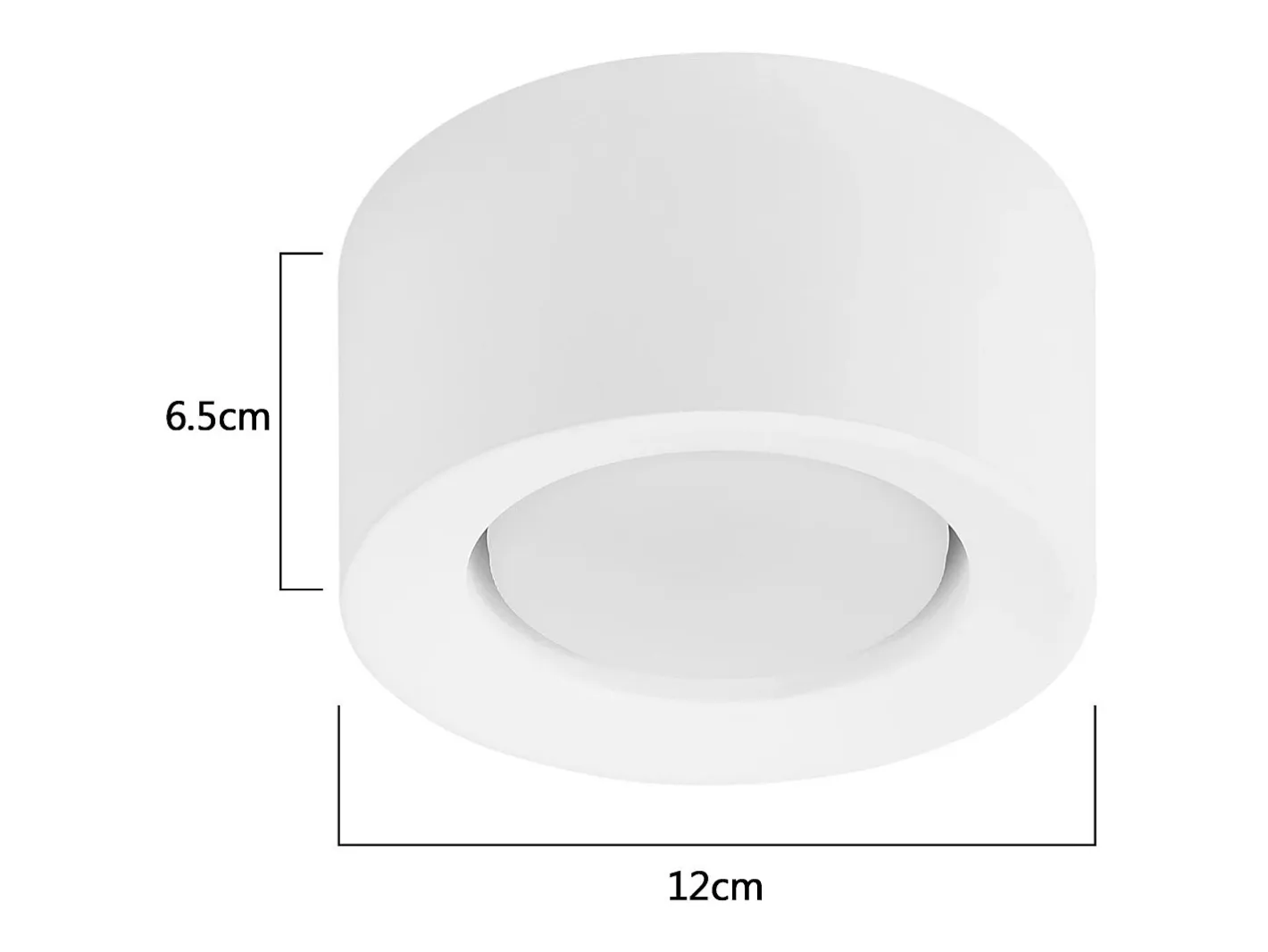 Hot NETTLIFE Foco de superficie de 4 piezas Foco de superficie redondo de color Luminaria de superficie Gx53 Moderna plana Máx.10w Blanco