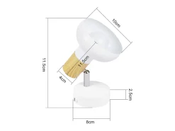 Best NETTLIFE Foco de techo 1 llama plafón industrial pasillo foco E14 interior orientable 350° Blanco