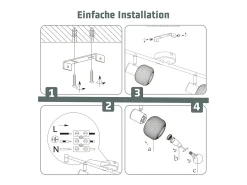 Discount NETTLIFE Foco de techo blanco E14, 6 llamas, lámpara de techo interior, pantalla de cristal, foco orientable Negro