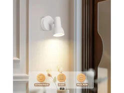 Best NETTLIFE Foco de techo de 1 llama , lámpara de techo moderna para interiores GU10, para dormitorio Blanco