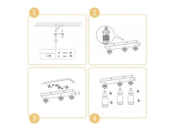 NETTLIFE Foco de techo Focos de techo s GU10 Foco de pared de madera giratorio 350° Negro Clearance