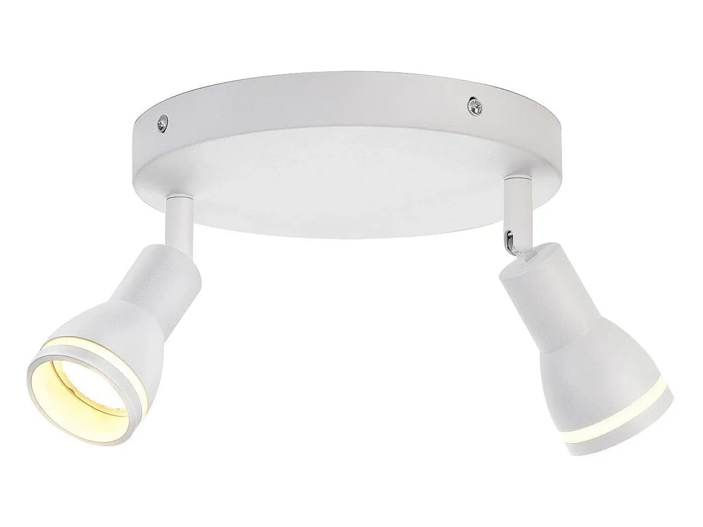 NETTLIFE Plafón-Foco de techo LED de 2 bombillas , foco de techo para salón, foco orientable GU10, lámpara moderna de foco. Blanco