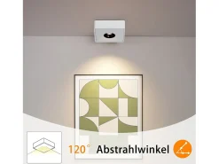 NETTLIFE Plafón-Foco LED 7W Cálido Foco de Techo Moderno Foco Plano y Cuadrado para Pasillo Cocina Comedor Blanco
