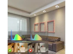 NETTLIFE Plafón-Foco LED 7W Cálido Foco de Techo Moderno Foco Plano y Cuadrado para Pasillo Cocina Comedor Blanco