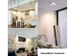 NETTLIFE Plafón-Foco LED 7W Cálido Foco de Techo Moderno Foco Plano y Cuadrado para Pasillo Cocina Comedor Blanco