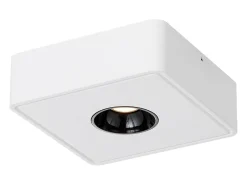 NETTLIFE Plafón-Foco LED 7W Cálido Foco de Techo Moderno Foco Plano y Cuadrado para Pasillo Cocina Comedor Blanco