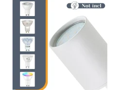 Clearance NETTLIFE Foco LED GU10 Giratorio 330° Ajustable Lámpara de Moderna Foco de Pared Industrial para Sala de Estar Dormitorio Blanco