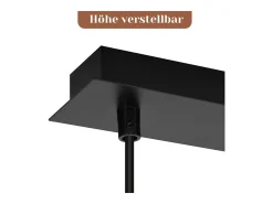 NETTLIFE Lámpara Suspendida-Gu10 Lámpara Colgante Oro Diam.170cm Metal 4 Bombillas - Lámpara de Mesa Industrial Moderna para Salón Cafetería Dormitorio Negro