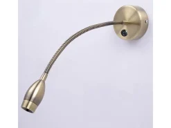 NETTLIFE LED Lector mural, lámpara de lectura, lámpara de cama mural, 2 lámparas de cama de cuello de cisne, bronce, 3W, 3000K, de cobre, 360°. Marru00f3n Sale