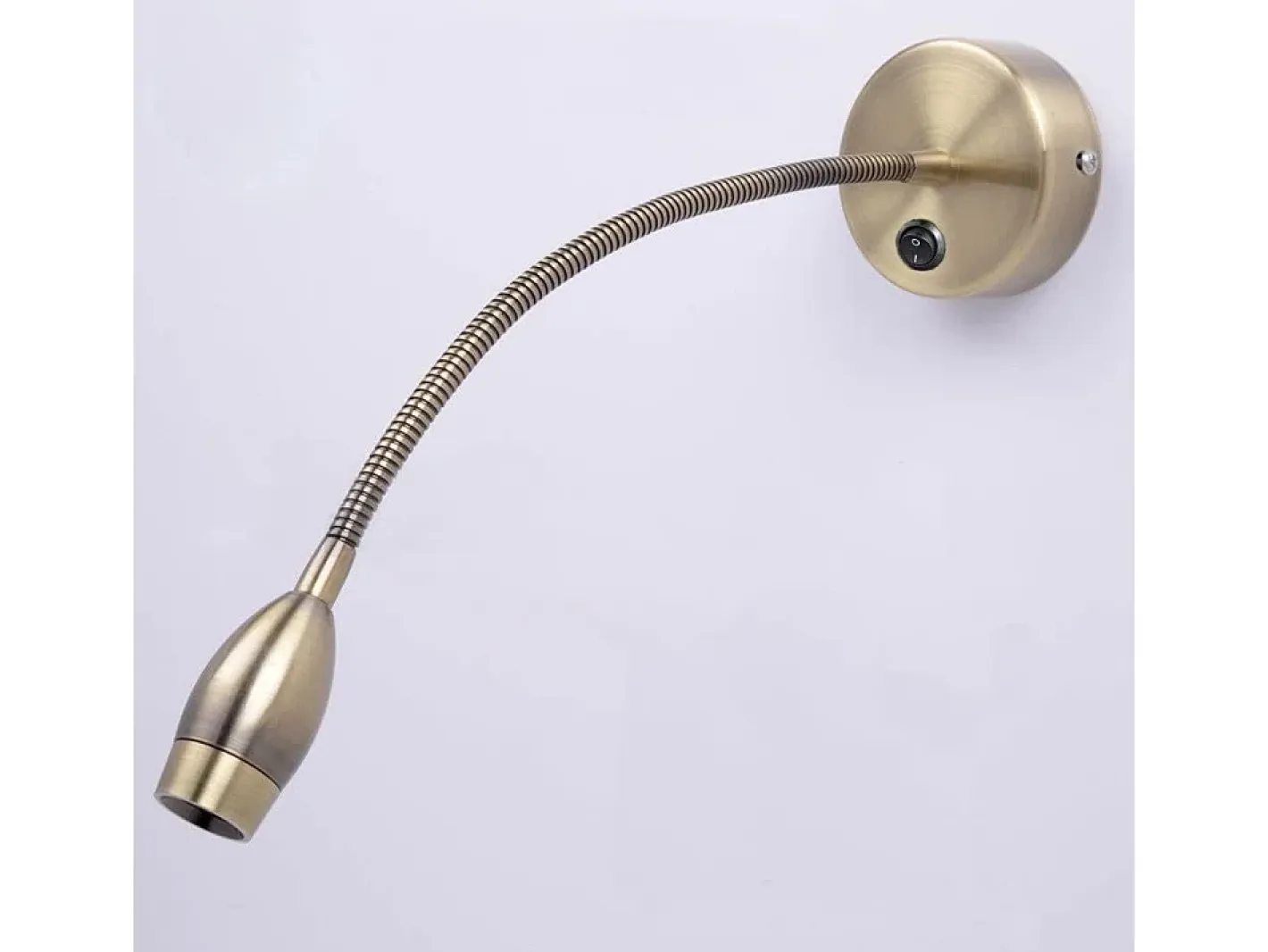 NETTLIFE LED Lector mural, lámpara de lectura, lámpara de cama mural, 2 lámparas de cama de cuello de cisne, bronce, 3W, 3000K, de cobre, 360°. Marru00f3n Sale