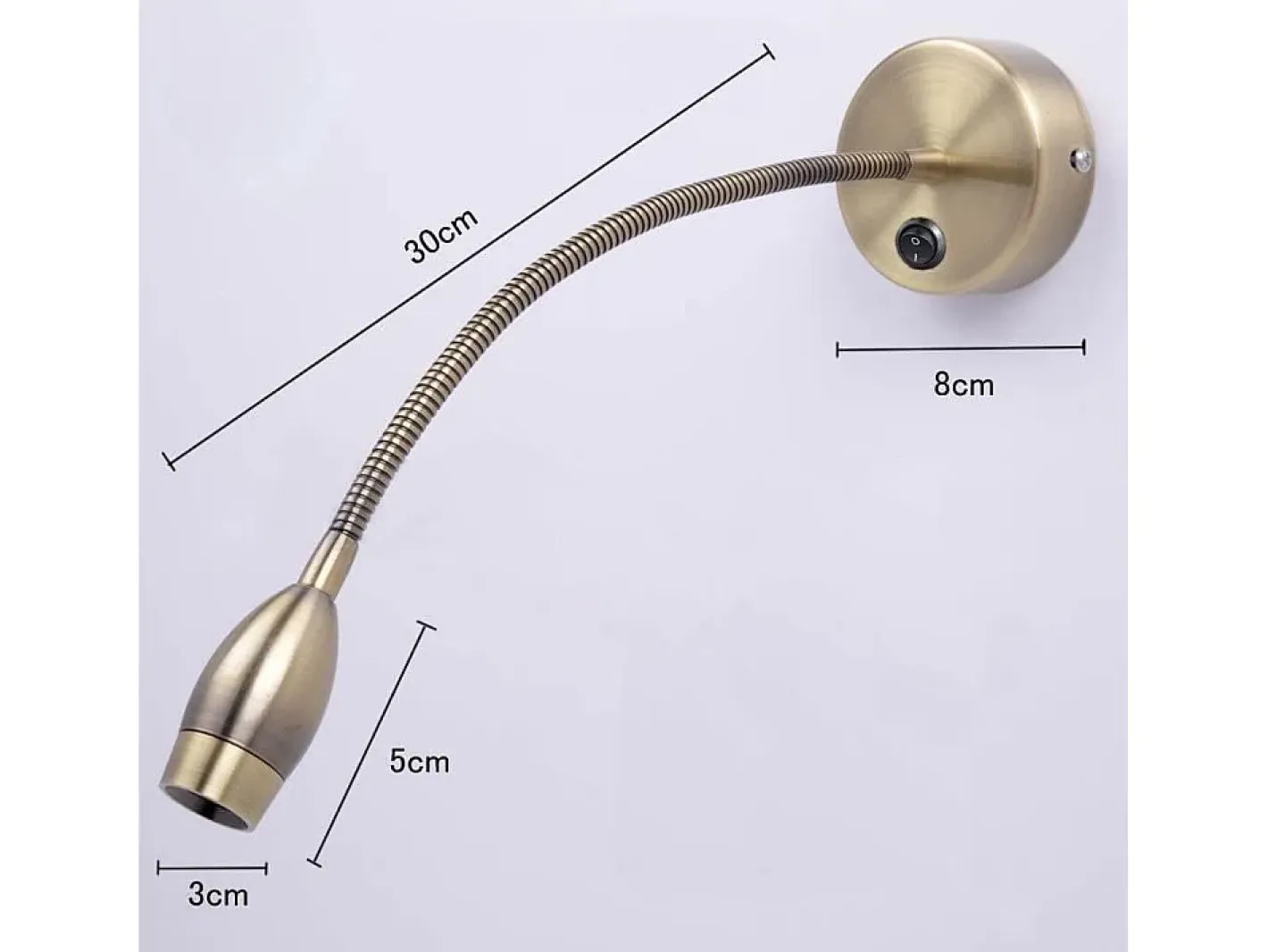 NETTLIFE LED Lector mural, lámpara de lectura, lámpara de cama mural, 2 lámparas de cama de cuello de cisne, bronce, 3W, 3000K, de cobre, 360°. Marru00f3n Sale
