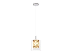 New NETTLIFE Lámpara colgante moderna de cristal G9 para comedor, altura ajustable Plateado