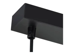 NETTLIFE Lámpara Suspendida-Lámpara colgante moderna de cristal para mesa de comedor, 3 llamas, E27 Negro