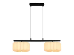 NETTLIFE Lámpara Suspendida-Lámpara colgante vintage para mesa de comedor, lámpara colgante para salón, comedor, 2 luces, color Blanco