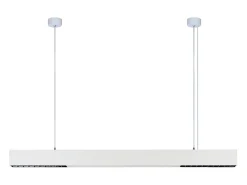 NETTLIFE Lámpara Suspendida-Lámpara Colgante LED 32W Diam.107CM Moderna Aluminio Regulable Altura Regulable con Diseño Largo Lineal para Blanco