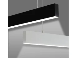 NETTLIFE Lámpara Suspendida-Lámpara Colgante LED 32W Diam.107CM Moderna Aluminio Regulable Altura Regulable con Diseño Largo Lineal para Blanco