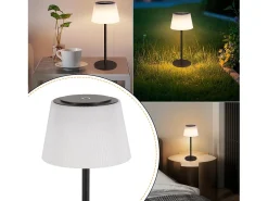 NETTLIFE Lámpara de mesa inalámbrica, lámpara de noche, batería - Lámpara de mesa LED táctil, lámpara regulable con USB recargable, negra, 3600 mhA Negro Online
