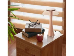 NETTLIFE Lámpara De Mesa-Lámpara de mesa LED táctil regulable con batería, lámpara de noche con USB. Dorado