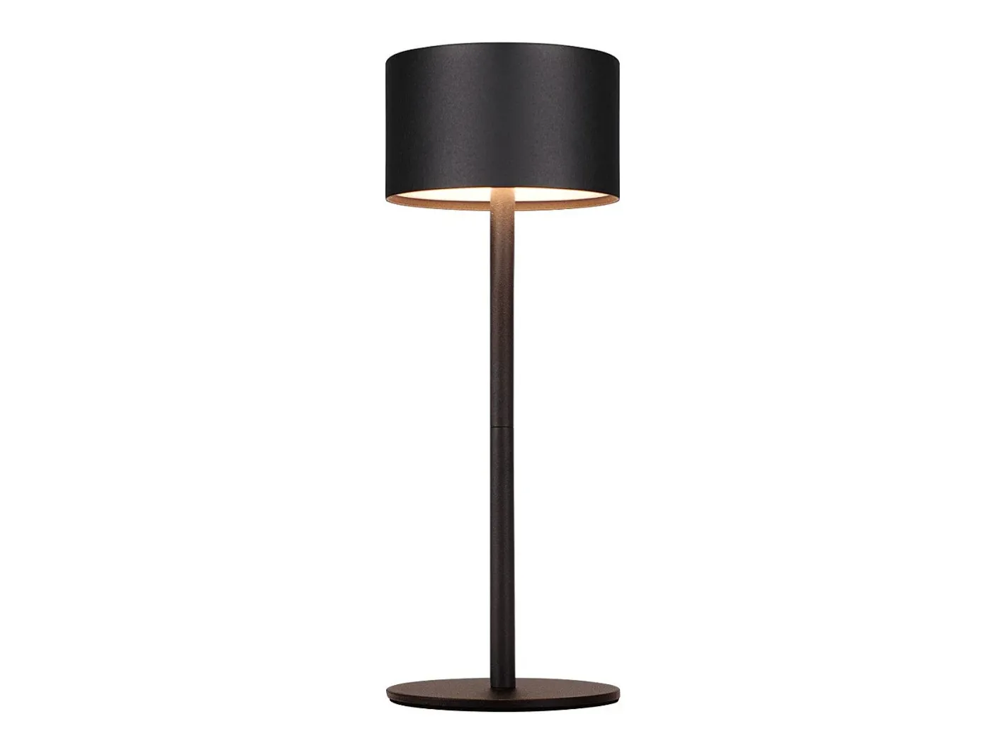 NETTLIFE Lámpara De Mesa-Lámpara de mesa LED inalámbrica (paquete de 2): lámpara de mesa regulable al tacto con 3 temperaturas de color, altura ajustable, USB Negro