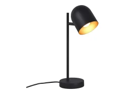NETTLIFE Lámpara de mesa Lámpara de noche Retro Dorado Metal E14 Sin bombilla Negro Clearance