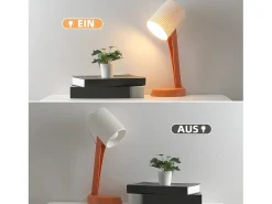 NETTLIFE Lámpara de mesa para salón, lámpara de noche con cable, juego de 2 lámparas de mesa pequeñas s, lámparas de mesa modernas E14 Naranja Online