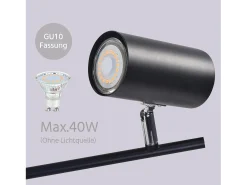 NETTLIFE lámpara de mesilla, lámpara de mesa negra, salón giratoria 350° GU10, metal, oficina. Negro Online
