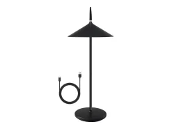 Discount NETTLIFE Lámpara de noche inalámbrica táctil LED lámpara de mesa negra regulable 1800mhA recargable con USB, LED integrado permanentemente, IP44 Negro