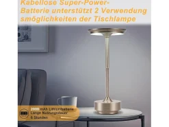 Discount NETTLIFE Lámpara de noche, lámpara de mesa inalámbrica, batería - Lámpara de mesa LED táctil regulable con batería recargable por USB Gris