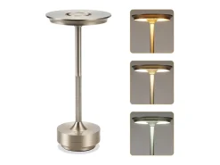Discount NETTLIFE Lámpara de noche, lámpara de mesa inalámbrica, batería - Lámpara de mesa LED táctil regulable con batería recargable por USB Gris