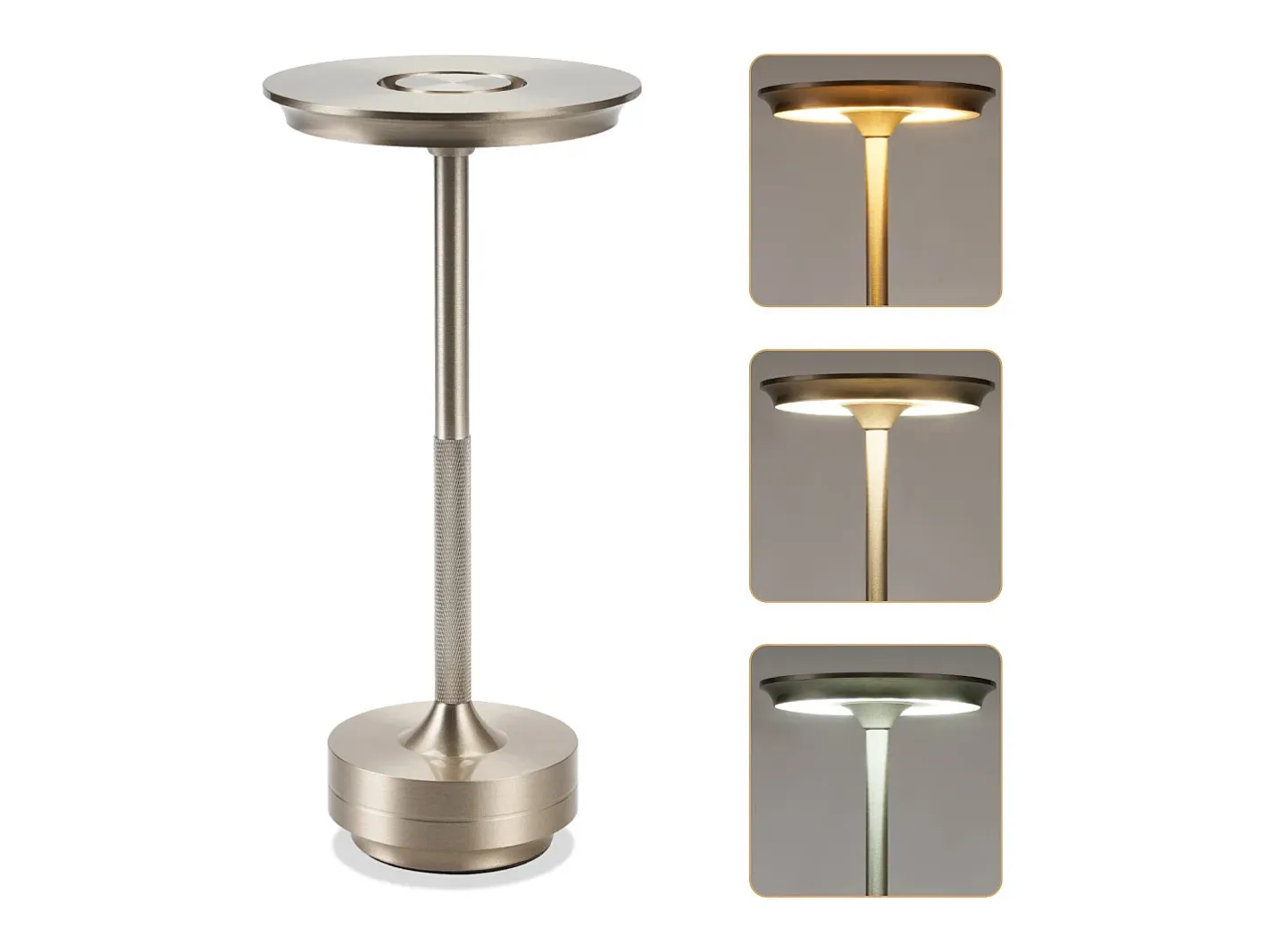 Discount NETTLIFE Lámpara de noche, lámpara de mesa inalámbrica, batería - Lámpara de mesa LED táctil regulable con batería recargable por USB Gris