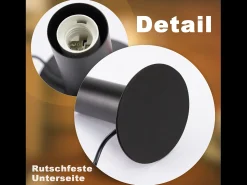 NETTLIFE lámpara de noche / lámpara de mesa vintage, E27, , máximo 40W, de estilo retro industrial. Negro Hot