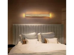 Clearance NETTLIFE Lámpara de pared LED Luz de pared de madera - Lámpara de pasillo interior de 16 W Lámpara de escalera moderna blanca cálida de 100 cm Marru00f3n