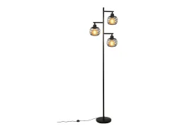 Discount NETTLIFE Lámpara de pie de salón vintage - e27 3 llamas 25W lámpara de pie negra industrial 152CM con interruptor de pie Negro